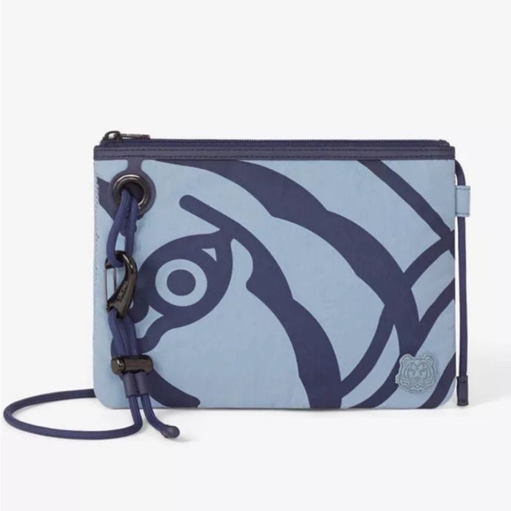 NWT $350 Kenzo Men K-Tiger Crossbody Bag Glacier